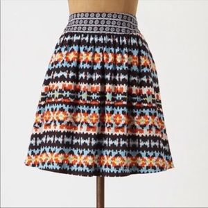 Anthropologie porridge ikat skirt